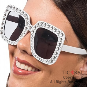 ANTEOJO BORDE STRASS BLANCO x 1